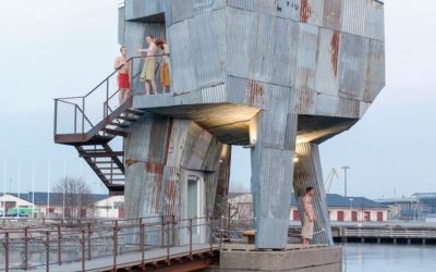 Bastun à Frihamnen, un sauna aux allures futuristes